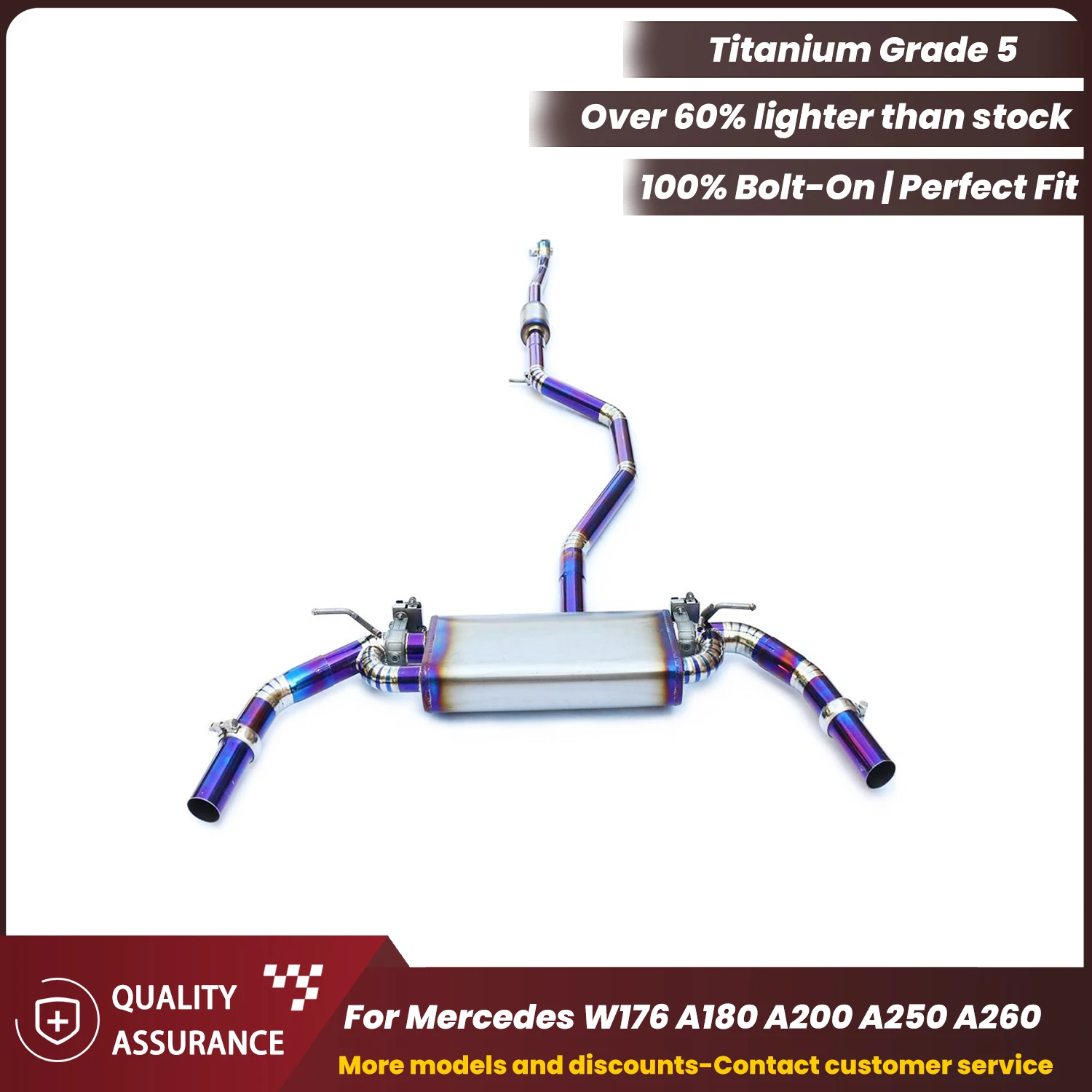 

ECCF агрессивный звук Valvetronic выхлопной титановый Catback для Mercedes W176 A180 A200 A250 A260 Performance Upgrade