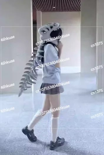 

Плюшевые игрушки для одевания, шоу-одежда, забавные куклы экзоскелетов динозавров, Люхань, набор головы скелета китайского динозавра