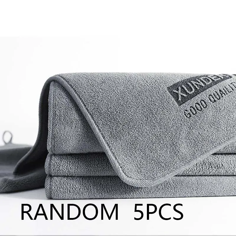 TILONDEX Grey Microfiber Car Cleaning Towel 40x40cm High Absorbency Lint-Free Auto Detailing Cloth 1/5PCS Options