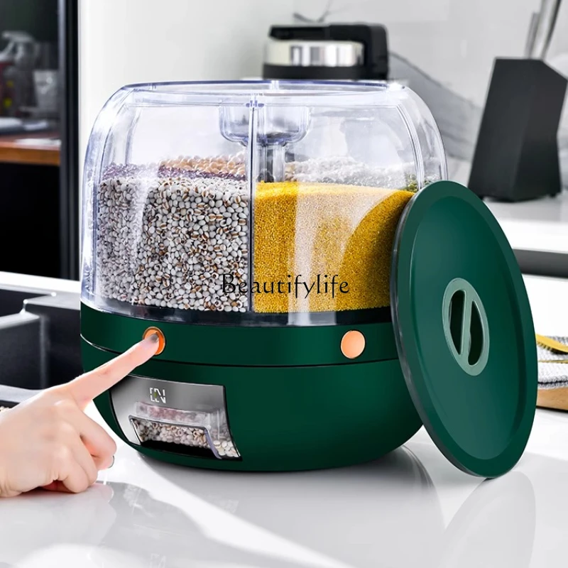 

*Rice bucket rotating grains, rice storage box, household insect-proof and moisture-proof seal