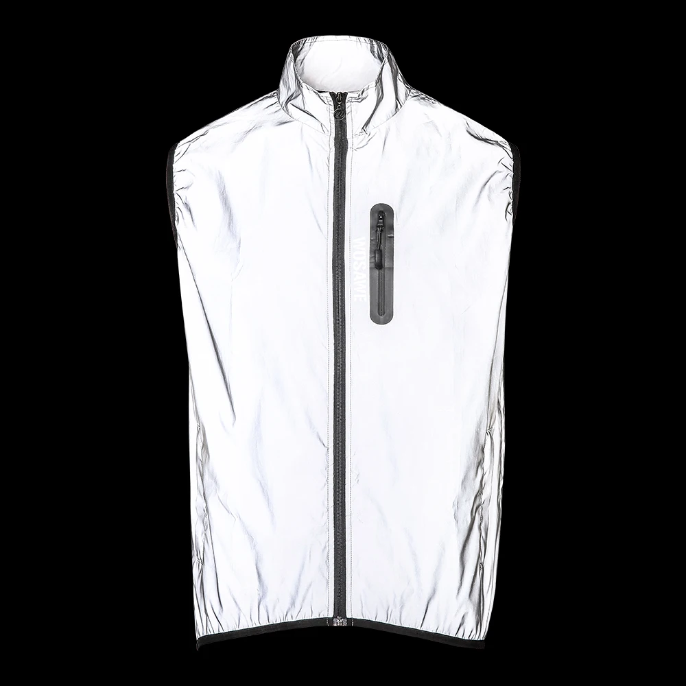 WOSAWE Reflective Motorcycle Vest Sleeveless Motorbike Jacket Reflective Windproof Vest For Men Woman
