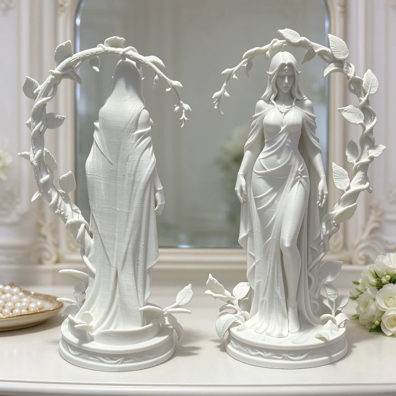 DIY Paint Your Own Forest Queen Aphrodite Figurine, Goddess Statue with Vine Wreath, Tabletop Decor, Art Gift