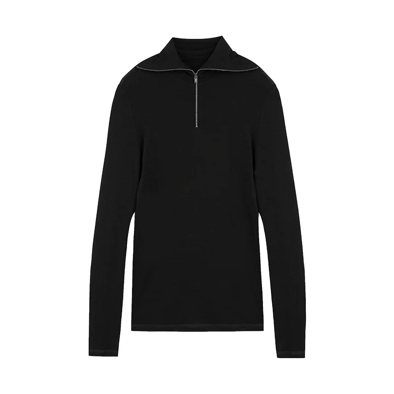 

Женский вязаный свитер с высоким воротником из шерсти, повседневный, с длинными рукавами, удобный, облегающий, шерстяная одежда без застежек