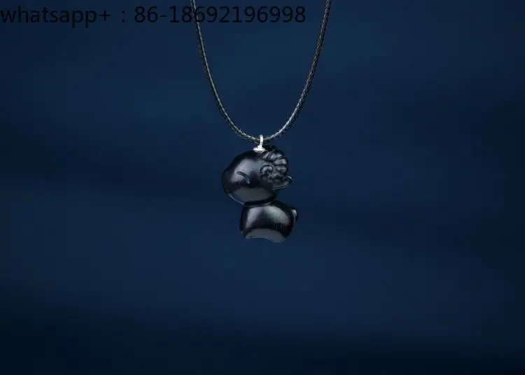 Lobular Red Sandalwood Sheep Ebony Zodiac Sheep Pendant Necklace Pendant Male and Female Couples