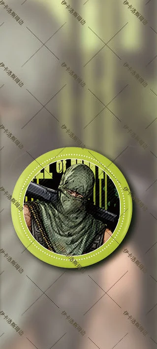 Call of Duty Masked Kruger Same Side Badge Laser Ticket Pearl Postcard Pendant Gift