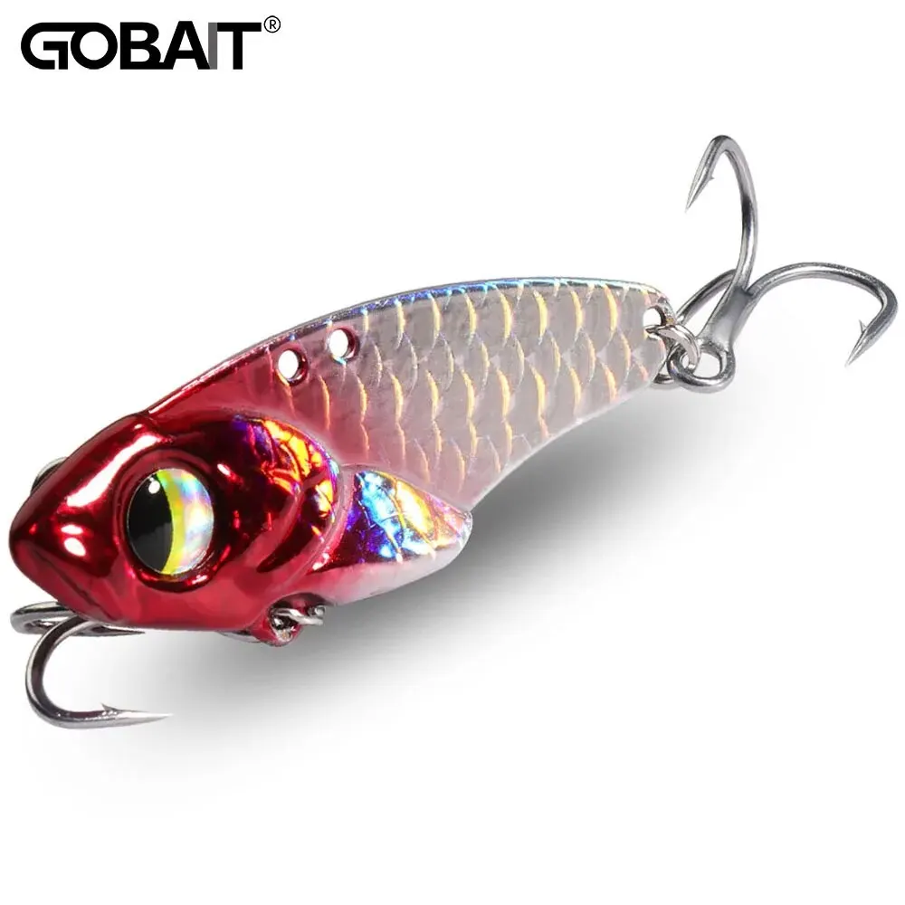 GOBAIT VIB Metal Jig Lure 7g 10g 17g 20g Spinner Spoon Spinning Fishing Tackle Popper Fishhook Swimbait Pesca Spinnerbait Bait