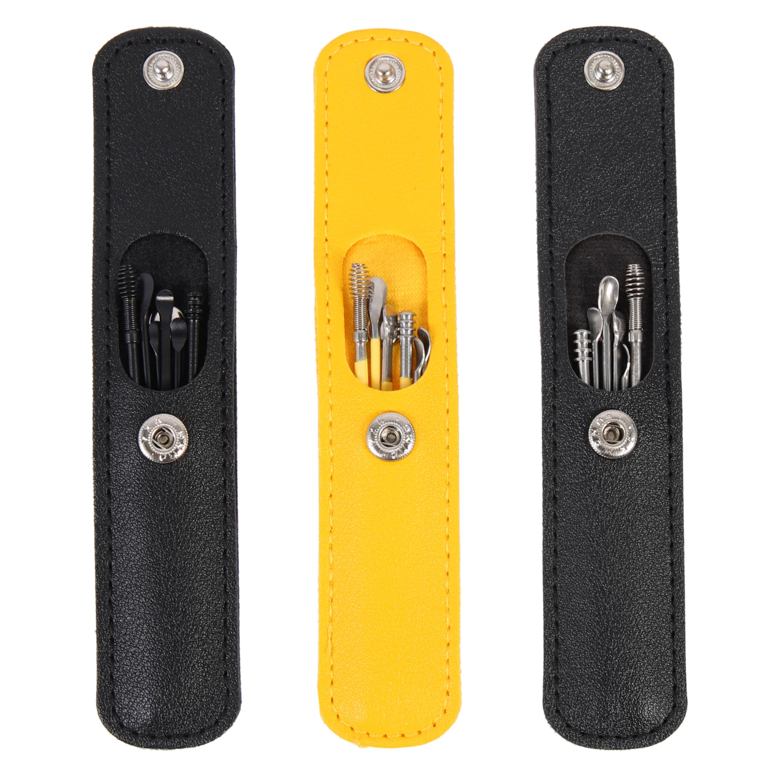 

Cleaning 3 Sets Ear Wax Removal Ear Wax Removal Tool Tools Stainless Steel PU Spoon Scraper Travel Family Gifts