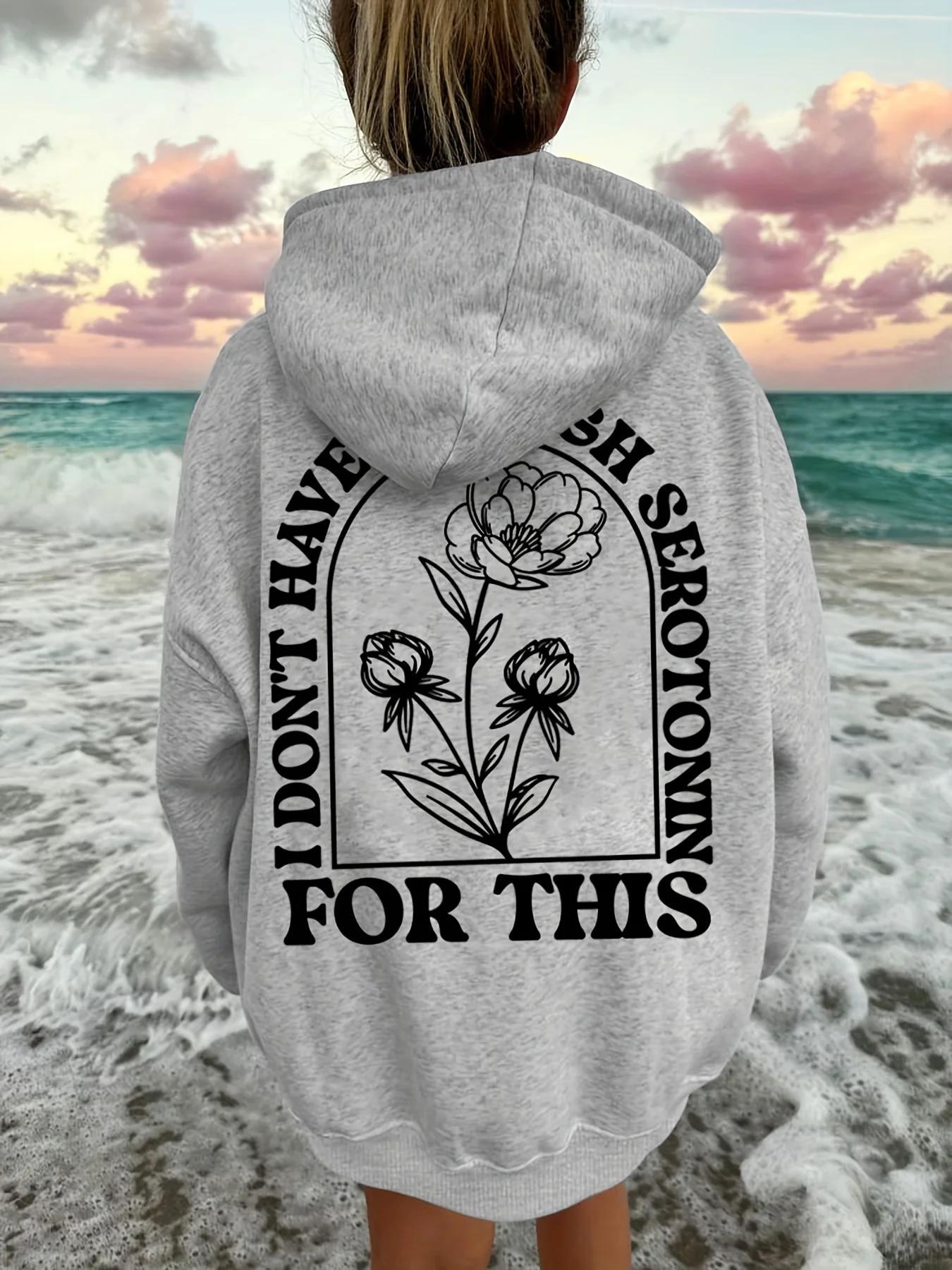 

Flower Graphic Printing Autumn and Winter Pure Cotton Men's and Women's Hoodies Casual Outdoor Street Sports Loose Training