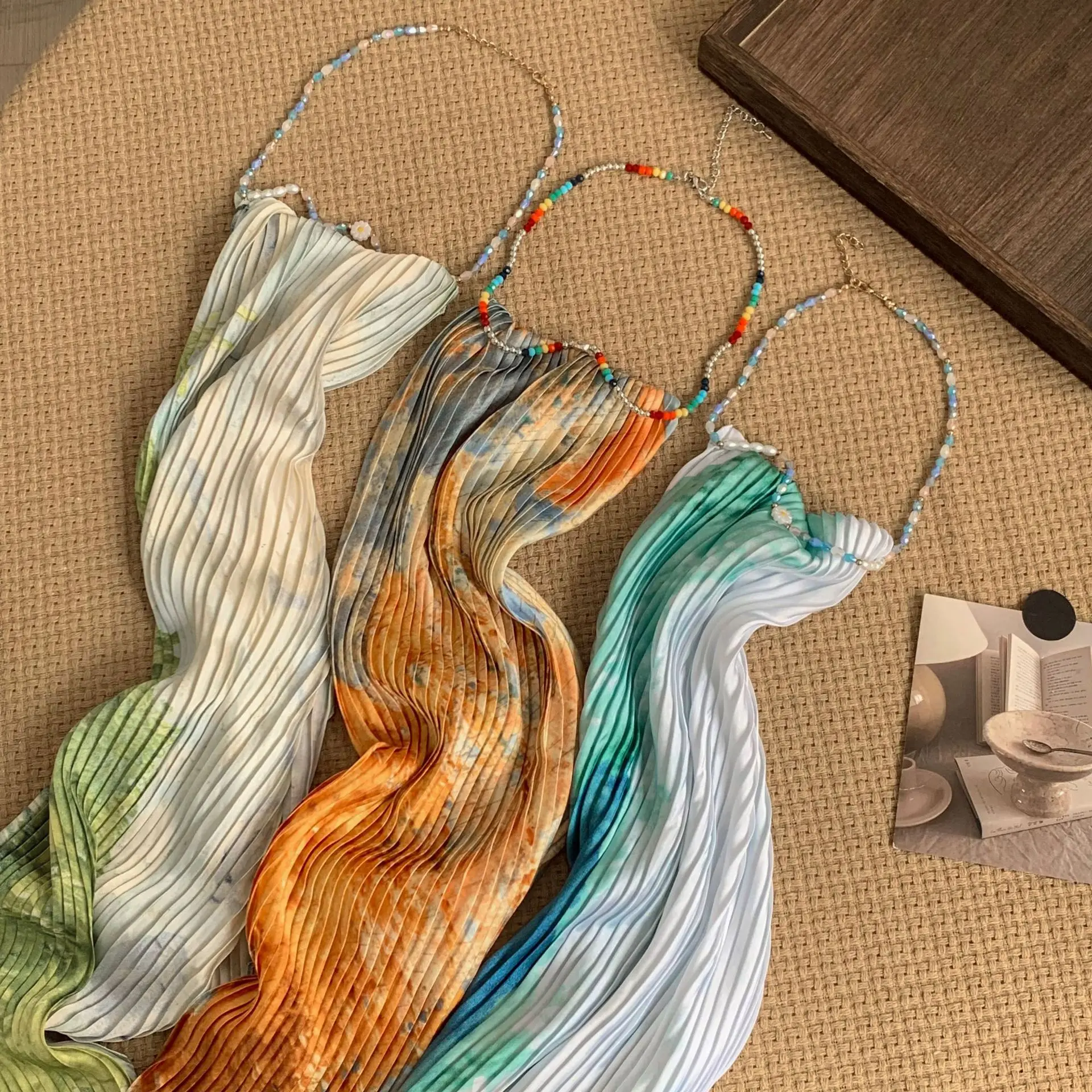 Multifunctional Crinkle Scarf for Women Summer Elegant Top Wear as Tube Dress Halter Neck Chiffon Premium Lightweight Non Slip