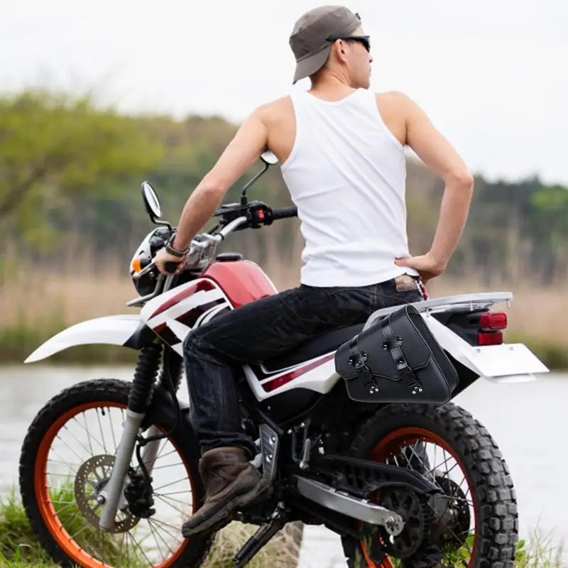 

Motorcycle Saddlebags Universal Side Bag With Removable Waterproof Inner Bag Travel Motorbike Luggage 2pcs Large Capacity Bag