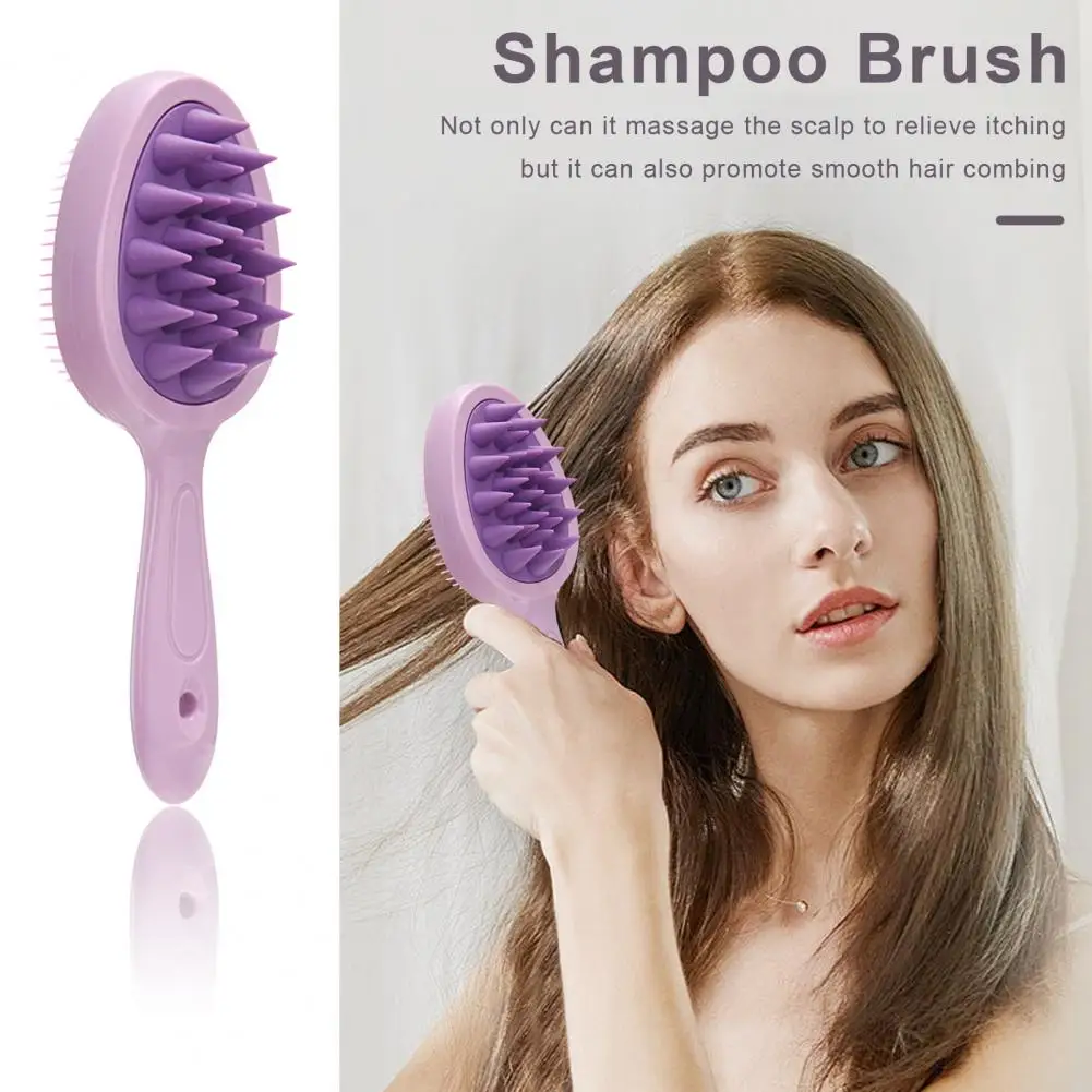 Women Shampoo Brush Two-sided Hair Comb Double-sided Toothed Shampoo Brush with Long Handle Scalp Massage Hair Detangling Comb