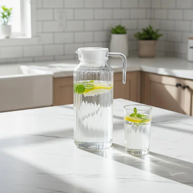 Water Juice JUG Pitcher Plastic Transparent Bottle For Storing Fresh Juices And Drinks For Kitchen Fridge Drink Storage Pot
