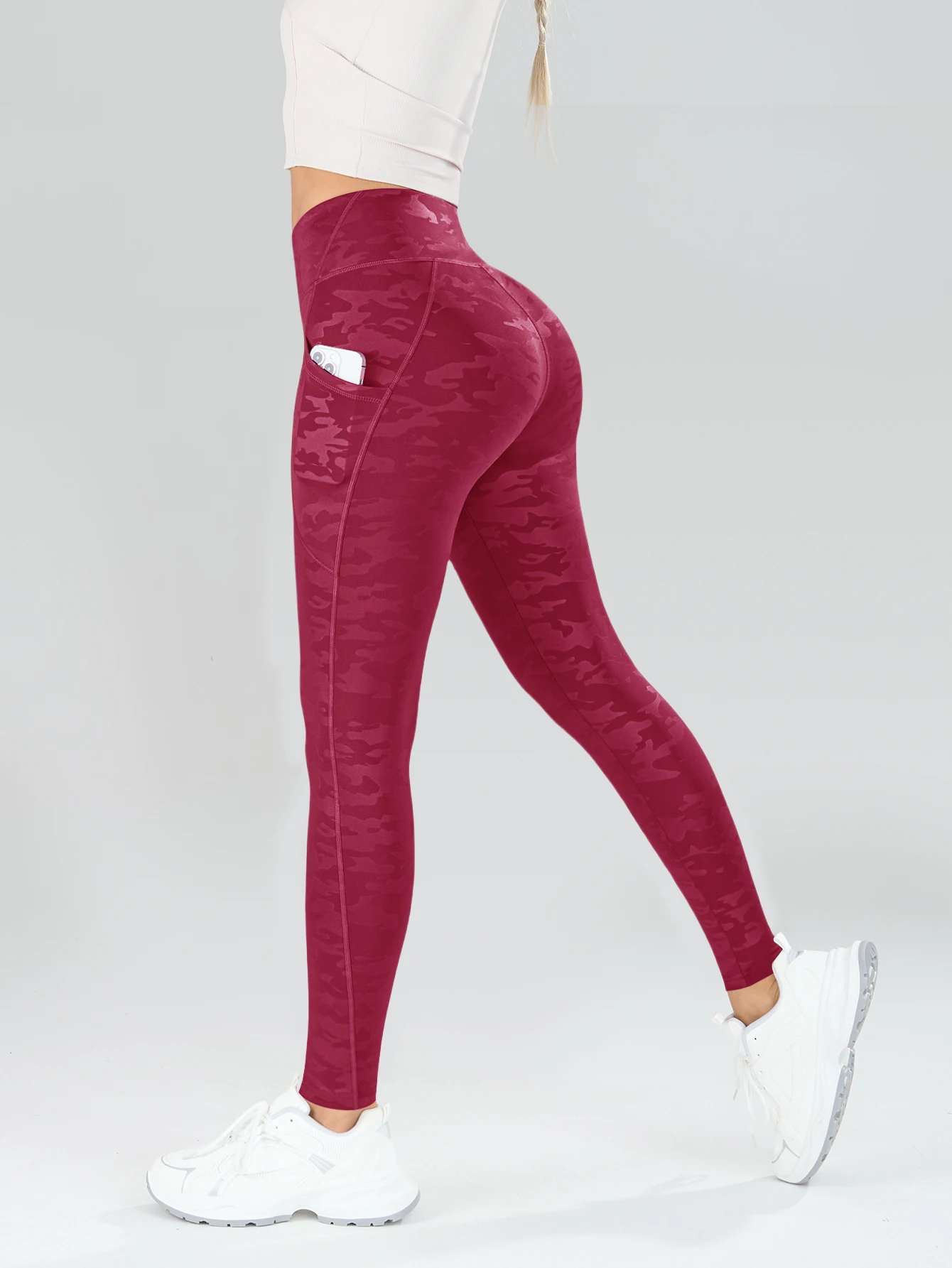 High-Waisted Slim Fit Yoga Pants for Women with Pockets Soft Skin-Friendly Comfortable Multicolor Casual Fitness Sports Trousers