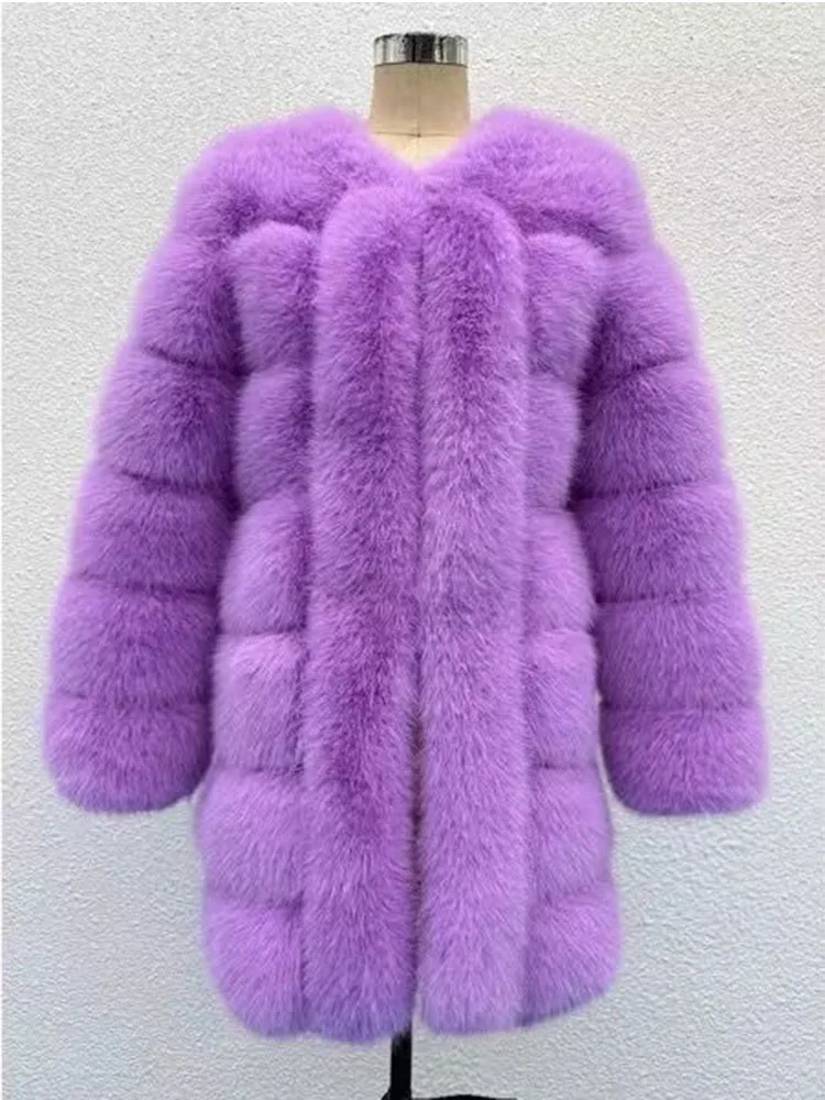ZADORIN Zimowe Nowe Długie Futrzane Kurtki ze Sztucznego Futra Damskie Grube Ciepłe Puszyste Kurtki ze Sztucznego Futra Codzienne Płaszcze na Imprezę Streetwear