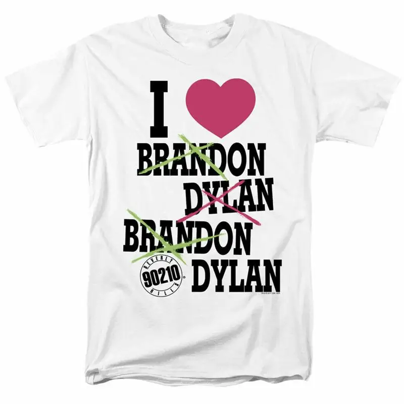 

Beverly Hills 90210 I Heart 90210 T Shirt Mens Licensed Classic Dylan White