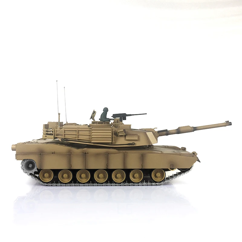 Stock américain 1/16 Heng Long 7.0 personnaliser réservoir Abrams télécommande RC 3918 360 °   Recoil de barillet de tourelle TH17803