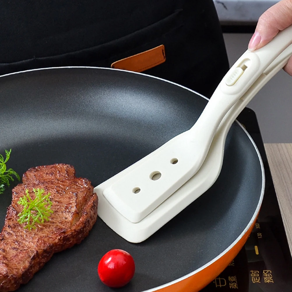 

2-in-1 Silicone Spatula Tongs Kitchen Clamp Tool for Pancakes Toast Burgers Grilled Meats Non Slip Grip Cooking Essential