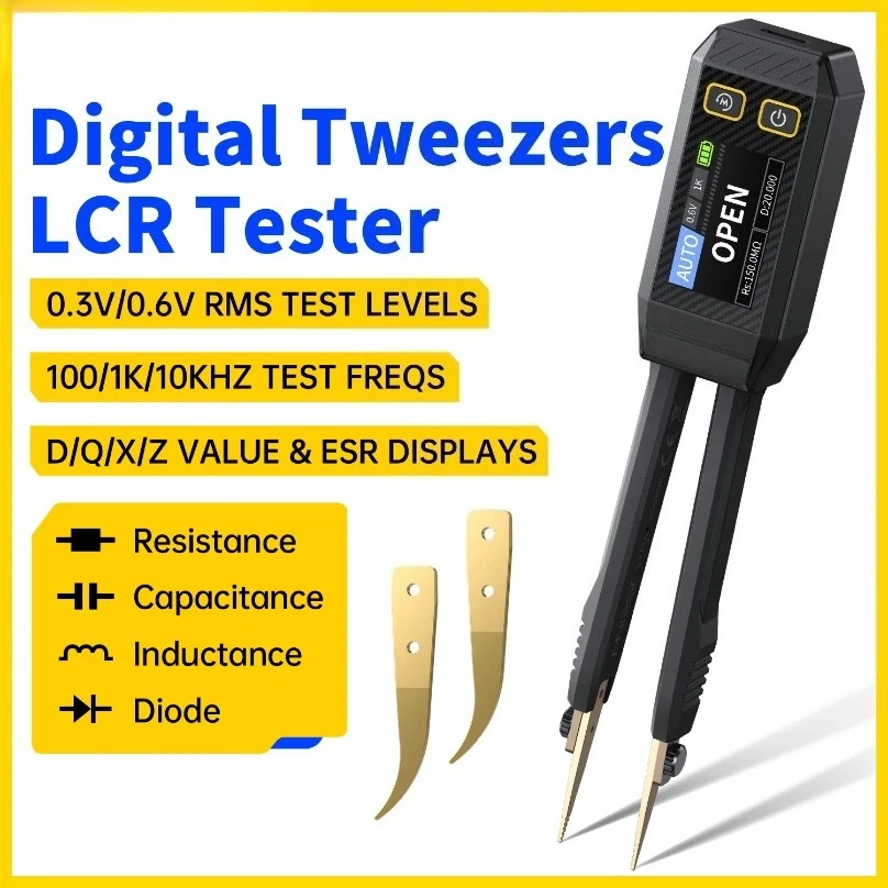 Tweezer‑Style Digital LCR Tester LCR‑ST1 LCR‑ST2 SMD Component Meter for Resistance Inductance Capacitance Measurement