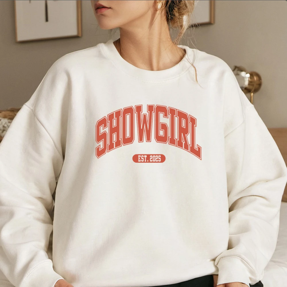 Felpa Showgirl Est 2025 Maglione atletico stampato con lettera Pullover da concerto La vita di una camicia Showgirl Felpe unisex