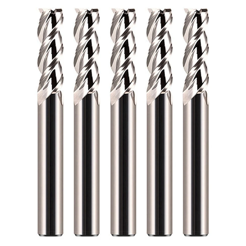 

【Popular】5PCS 55 Degrees Spiral Upcut Router Bits Set 6Mm Solid Carbide CNC Wood Router Bits For Woodworking