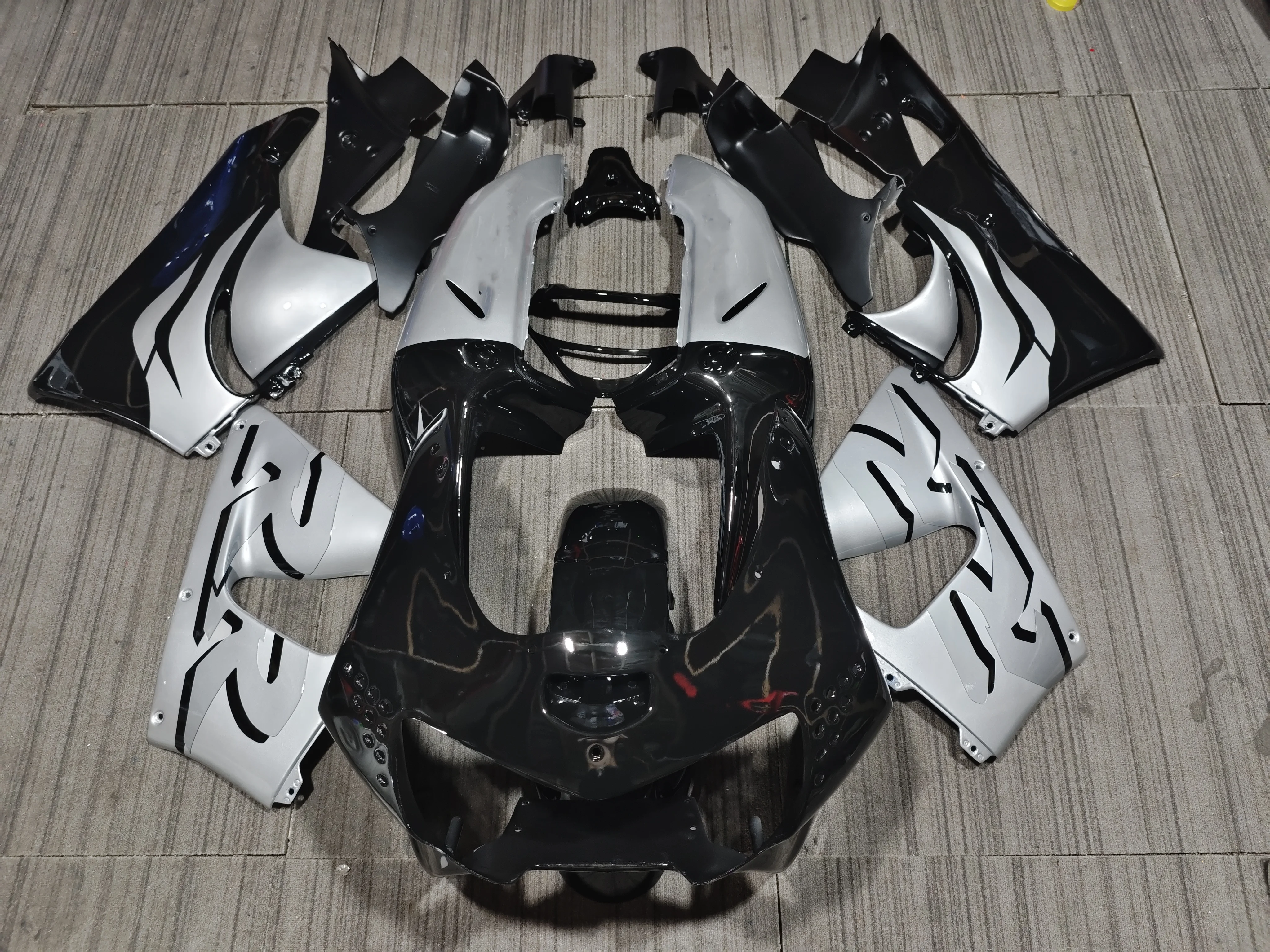 Fairings Kit Fit For Honda CBR900RR 919 1998 1999 High Quality CBR 900 RR 98 99 CBR919 cbr 919 Silver Black Bodywork Set fairing