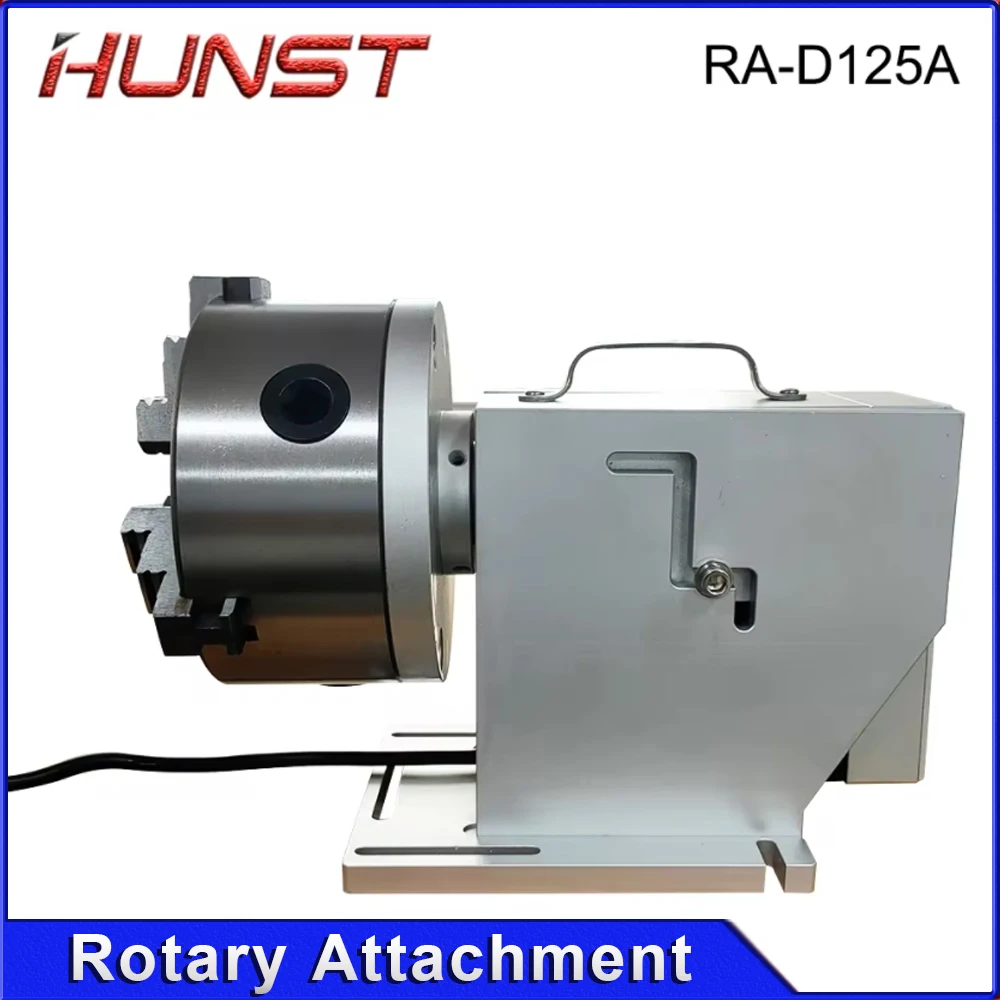 Hunst طاولة العمل الدوارة تشاك قطر 125 مللي متر مرفق دوار مع سائق DM5042 لآلة الوسم بليزر الألياف CO2 UV