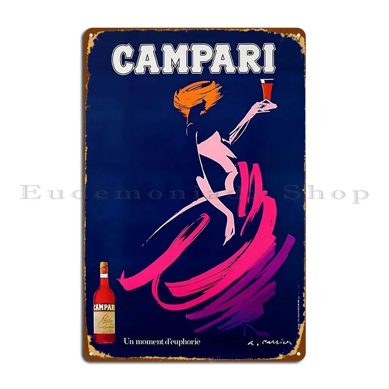 Compre Vintage 1983 Bitter Campari publicidad cartel carteles de Metal personalizar placa de pared pintura personalizada cartel de estaño cartel