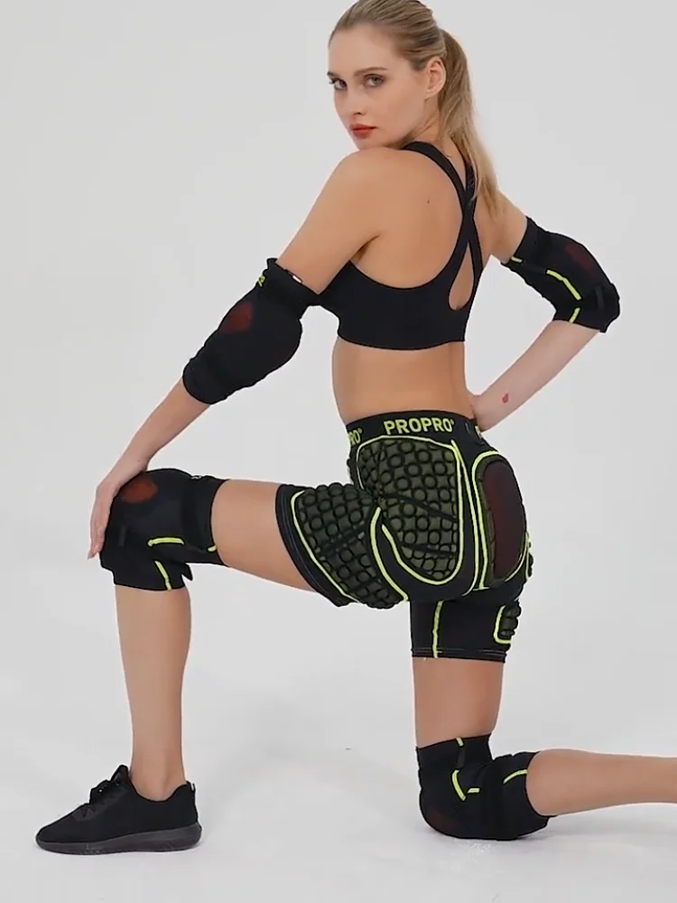 PROPRO نسخة مطورة جديدة منصات الركبة التزلج منصات الورك التزلج في الهواء الطلق واقية والعتاد قابل للتعديل التزلج حامي الورك مبطن السراويل
