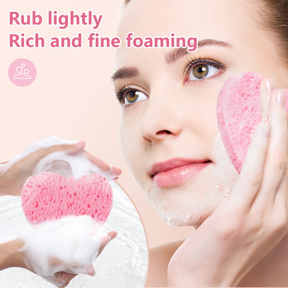 10 SZT. Gąbeczek do mycia twarzy z naturalnej pulpy drzewnej, gąbka do mycia twarzy, gąbka do spieniania, gąbka kosmetyczna, gąbka do oczyszczania twarzy