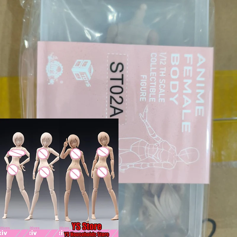 Pale Suntan T86-ST01/02/03/04 1/12 Girl Soldier Flexible Joint Body Movable Model 86toys Accessory For 6