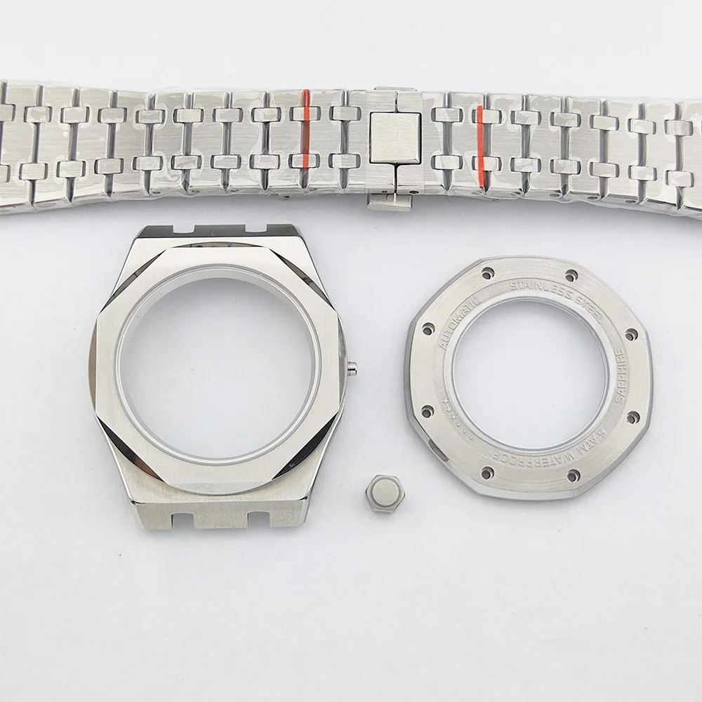 42.5mm Men's watch case 8215 case 316L Stainless steel Sapphire glass waterproof watch case suitable for Miyota 8215 movement