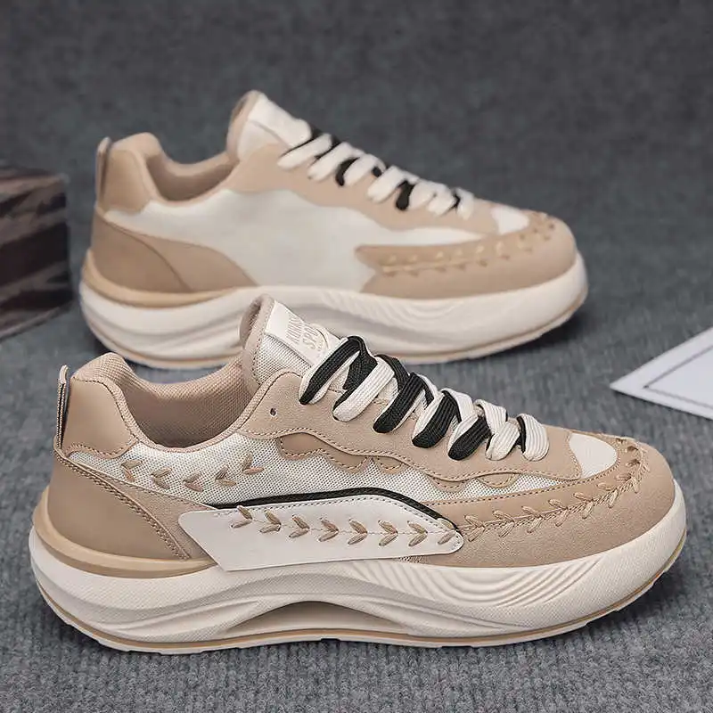 Height Increasing Low Men White Shoes Mining Climbing Shoes Man Hiking Boot Man Sneakers Sport Hospitality Cute Sabot