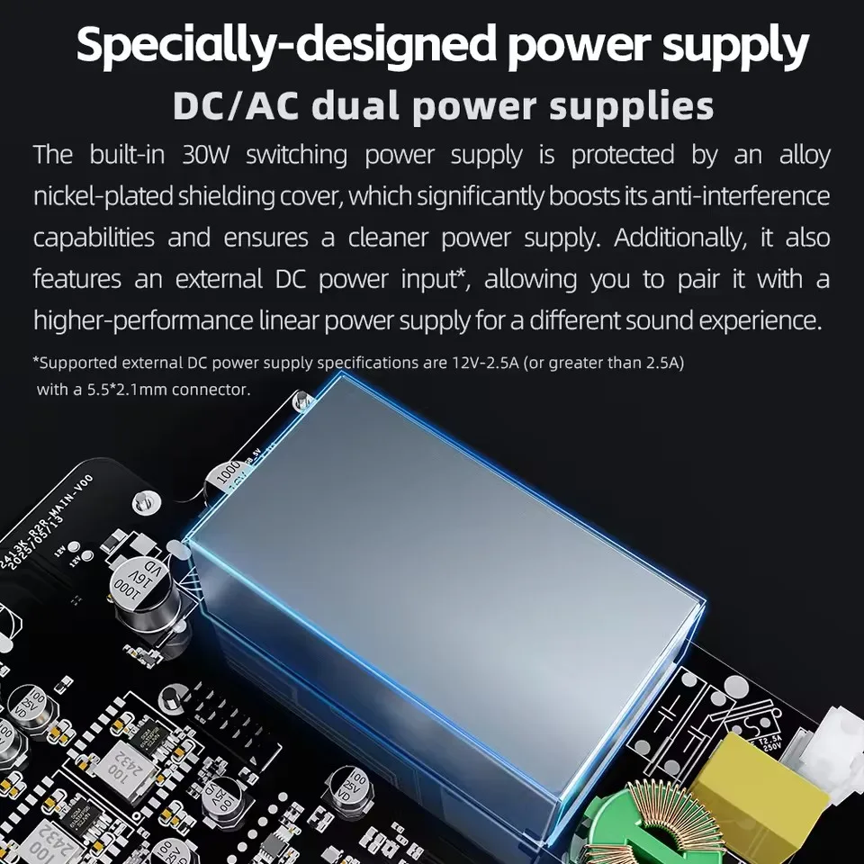 FiiO K13 R2R سطح المكتب DAC ومضخم سماعة الرأس، عالي الدقة 24 بت R2R DAC، مخرج قوي 2400 ميجاوات، بث بلوتوث LDAC،