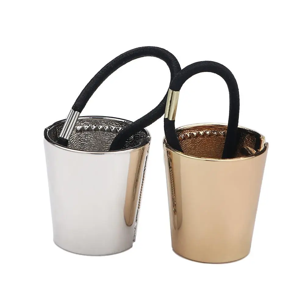 إكسسوارات الشعر دائرة الكفة القوطية ذيل حصان كليب وهمية معدنية ذيل حصان حامل الشعر الكفة رباط شعر الشرير مشبك ذيل حصان معدني #1