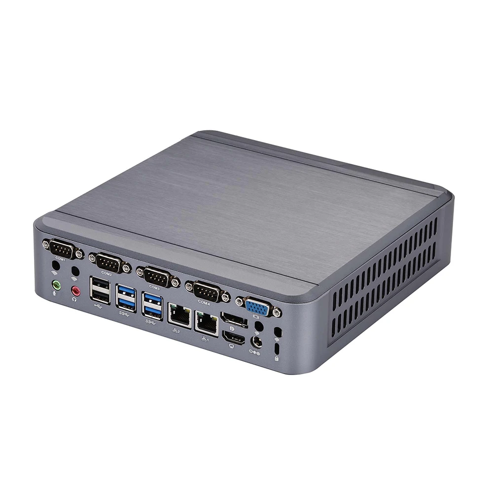 Qotom Mini PC Q71200X-S15 met 6 COM-poorten Ondersteuning 12e of 13e generatie ventilatorcomputer