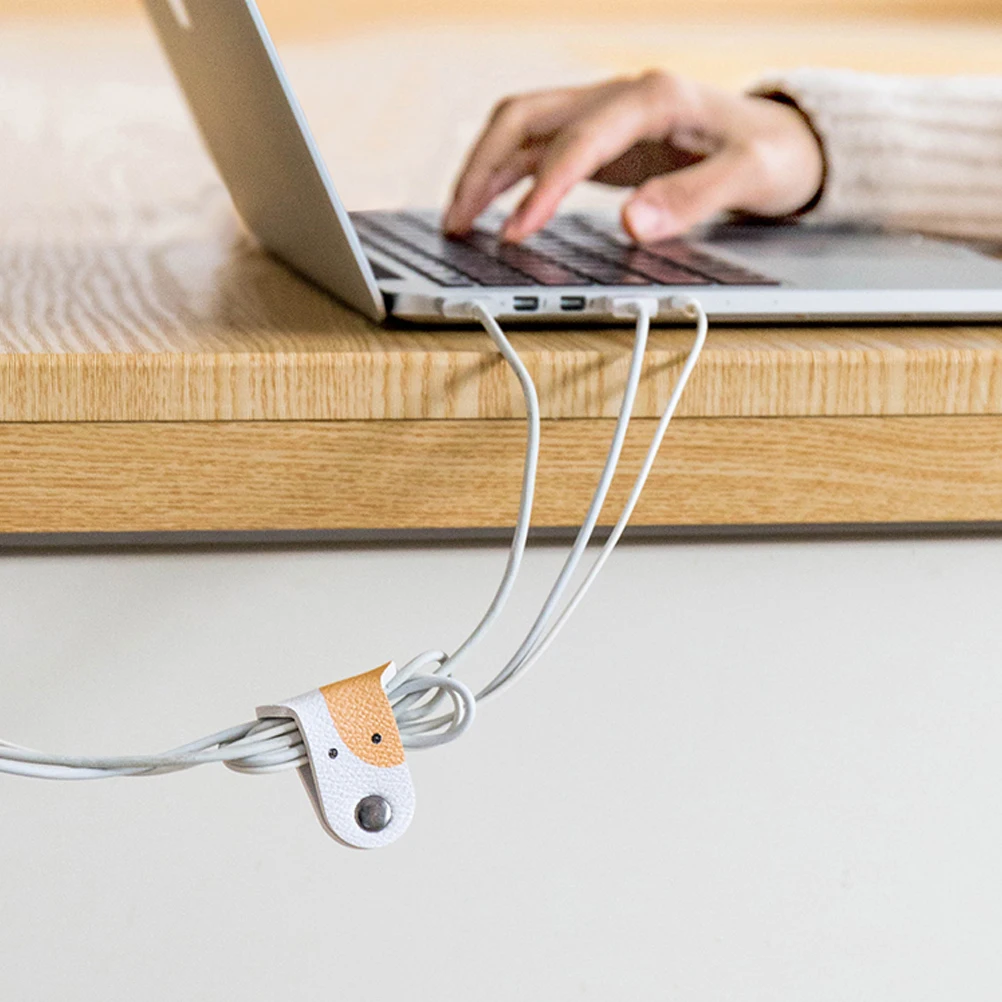 

2 Pcs Data Cable Buckle Wire Organizers for Cords Earphones Manager USB Holder Blank