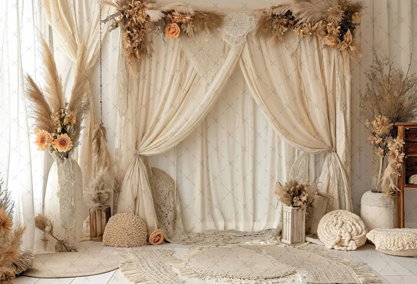 Mehofond التصوير خلفية بوهو غرفة الزهور الستار الكبار عيد ميلاد الزفاف الأمومة صورة ديكور خلفية استوديو الصور