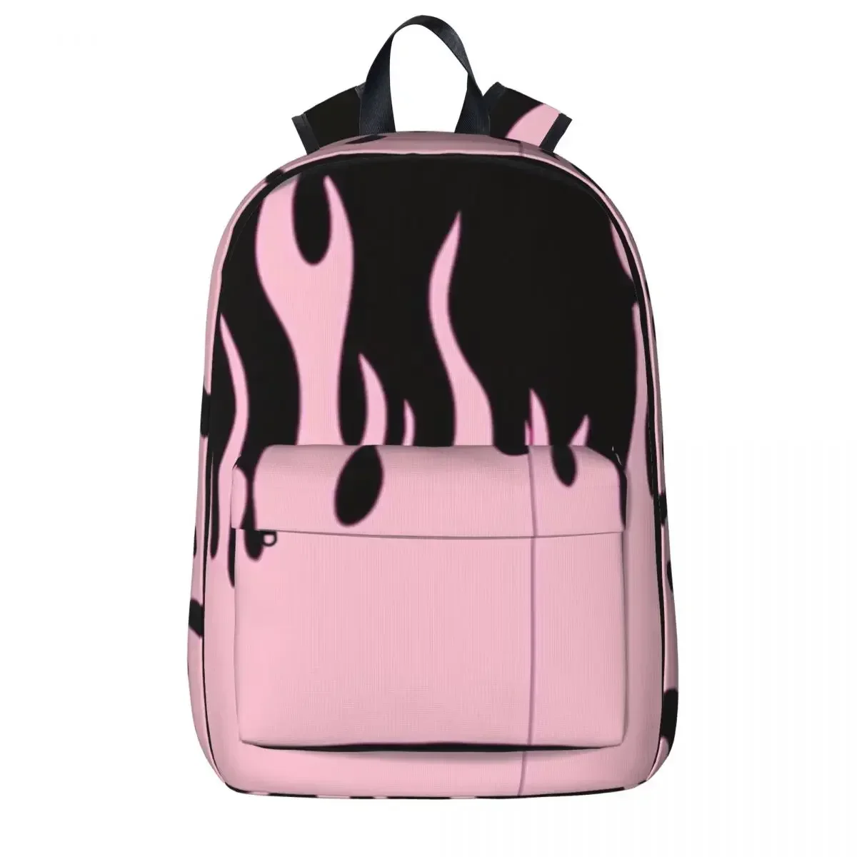 

Pink Flame Backpack Waterproof Student School Bag Laptop Rucksack Travel Rucksack Large Capacity Bookbag