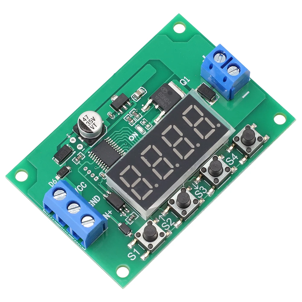 DC 12V/24V MOS Multi Function Delay Relay Trigger Cycle Delay Switch Timer 0.01 Seconds To 999 Minutes Adjustable