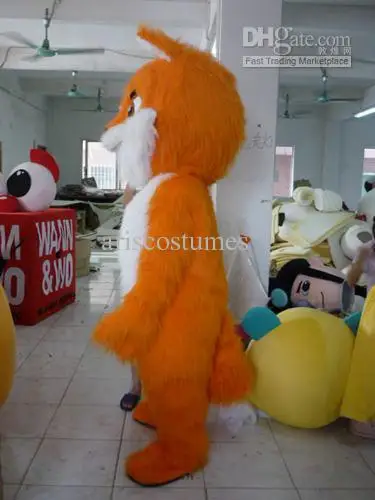 Costume de mascotte de dessin animé de paupières de renard orange, robe de paupières en peluche, Halloween, Noël, adulte, nouveau