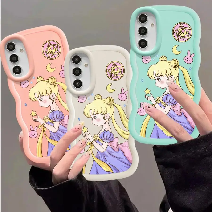 Case for Samsung Galaxy A17 A11 A20 A13 A50 A15 A04 A73 A14 A03 A12 A30 A16 A05 Phone Cover A26 A34 A36 A51 S-ailors Moons