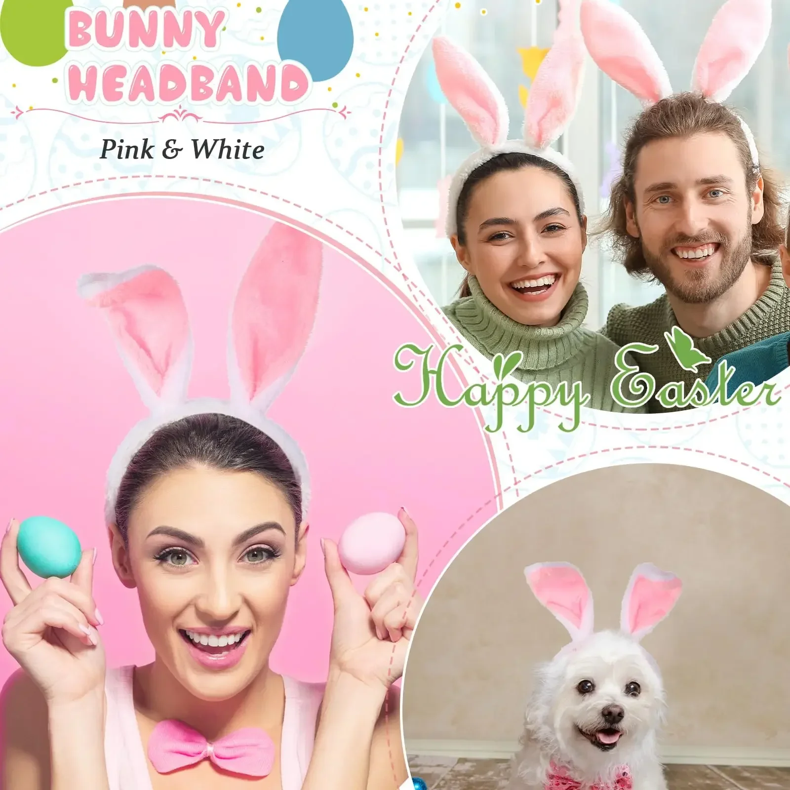 عيد الفصح آذان الأرنب عقال آذان أرنب أفخم الأرنب فتاة تأثيري حلي عيد الفصح الديكور الأرنب أغطية الرأس إكسسوارات الشعر #5