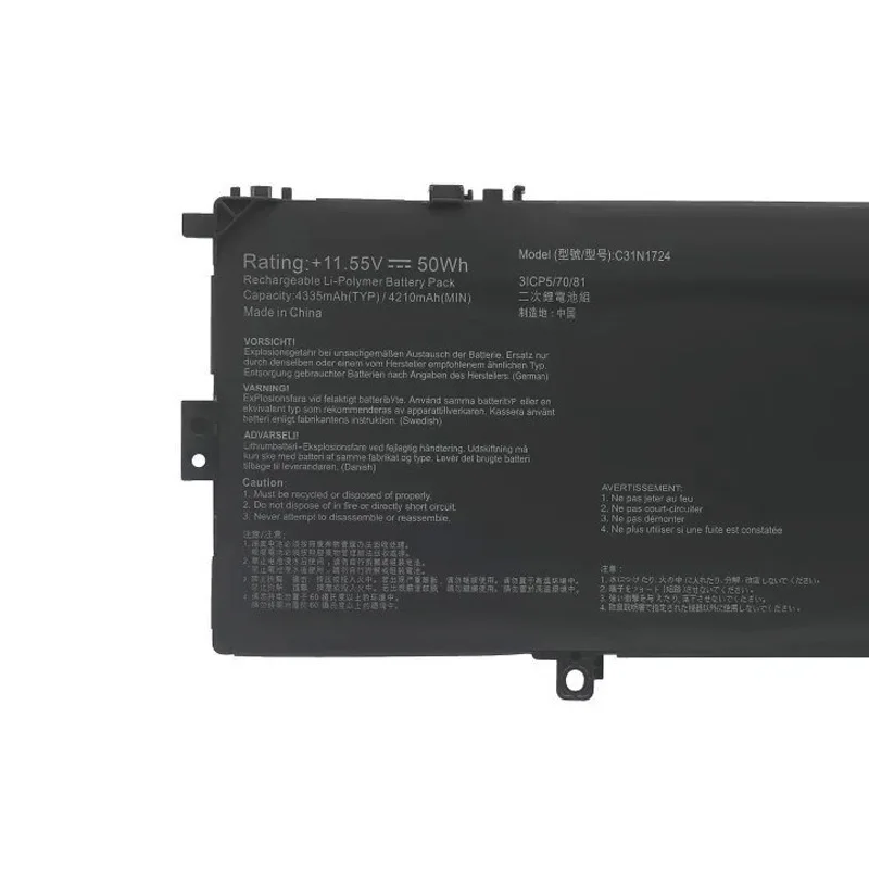 Imagem -02 - Jcljf-bateria do Portátil para Asus C31n1724 Zenbook 13 Ux331fa Ux331fal Ux331u Ux331un U3100fal 11.55v 50wh Alta Qualidade