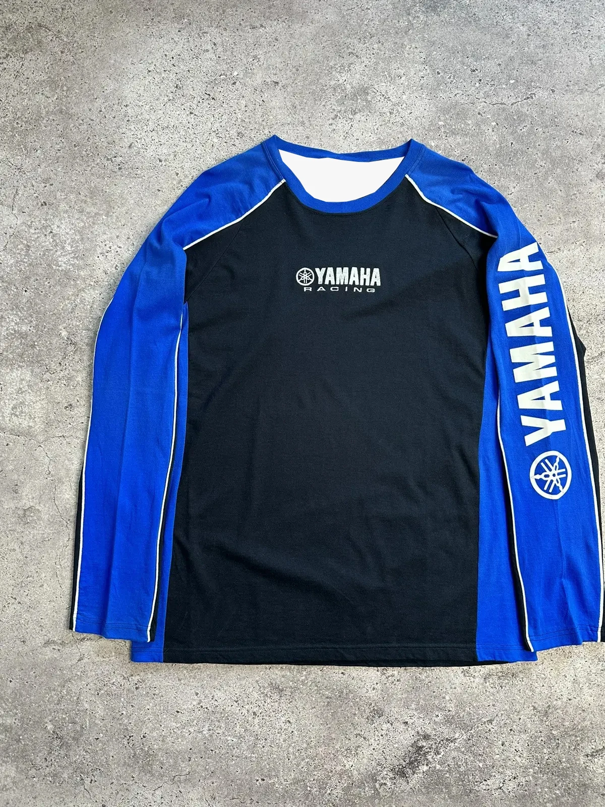 New Retro YAMAHA Racing Long Sleeved Y2K Fashionable Men's And Women's Casual Sportswear O-Neck Loose Breathable Jersey