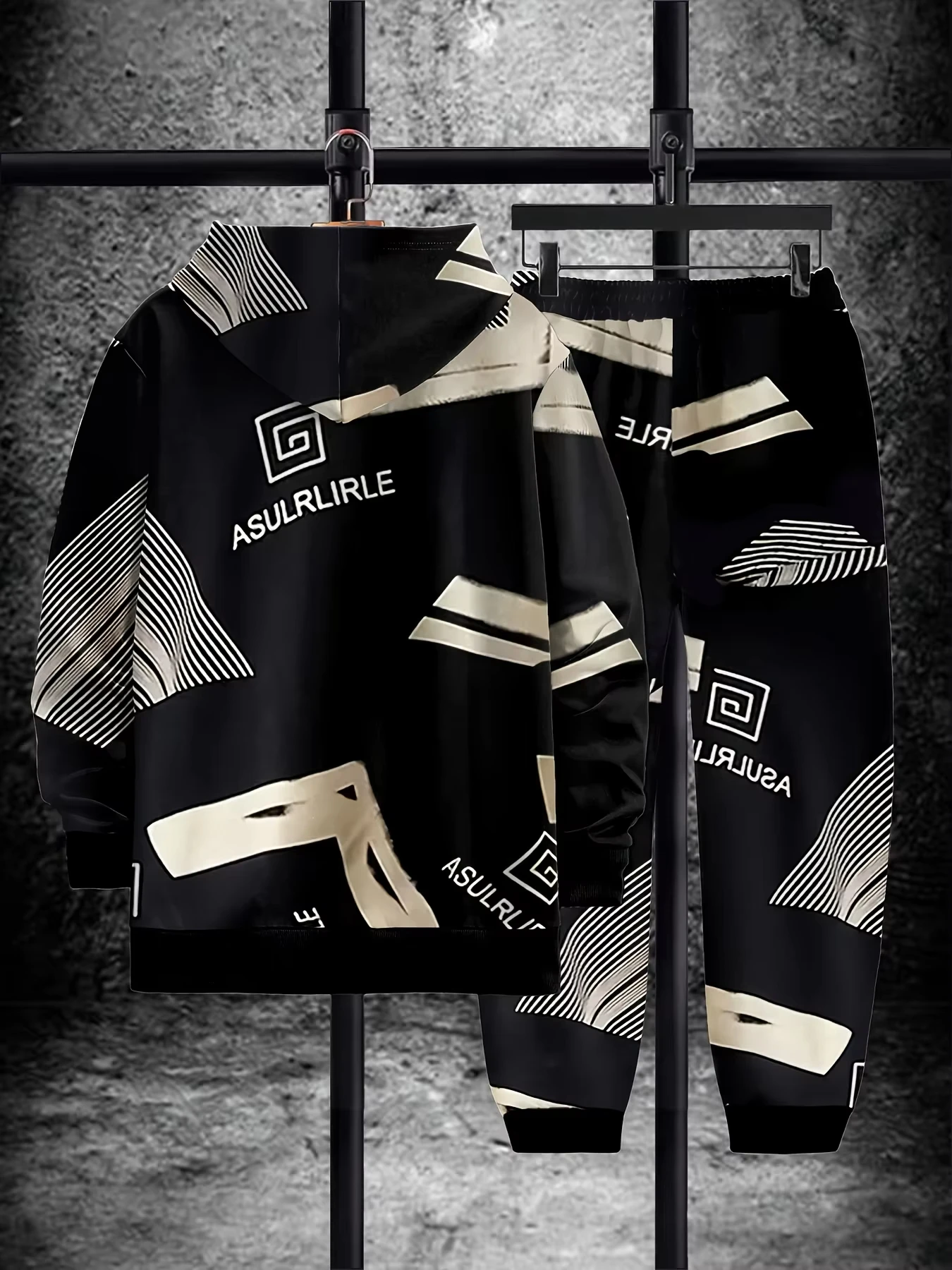 طقم هوديي رجالي لربيع وخريف 2025 مريح وناعم غير رسمي ملابس خروج عصرية على طراز الشارع ملابس رجالية #2