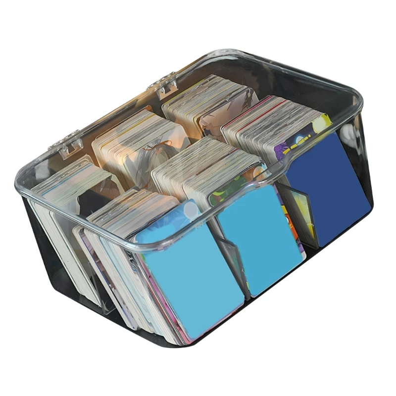 어린이를 위한 공간 절약형 카드 정리함 학교 공원 및 가정용 먼지 방지 카드 홀더 상자 15UB에 적합 휴대하기 편리함