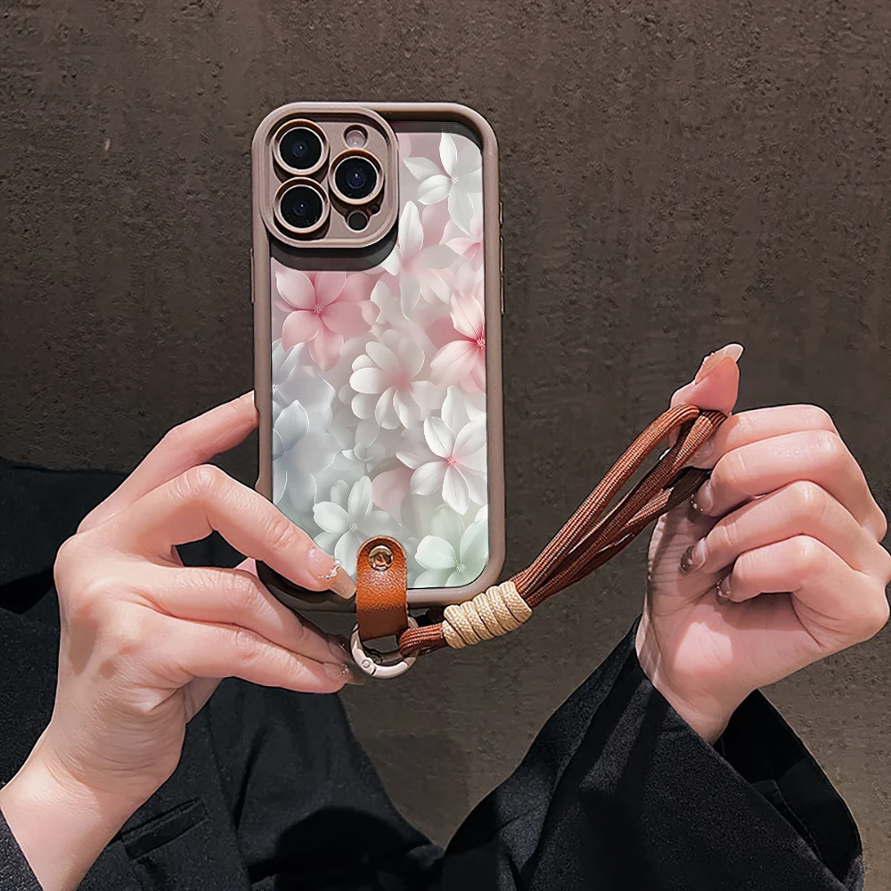 Frühlingsblumen-Handyhülle für Samsung Galaxy S26 S21 S25 S24 S23 S22 Ultra Plus FE Hülle A16 A36 A54 A55 A56 mit Lanyard Funda – Detail 4