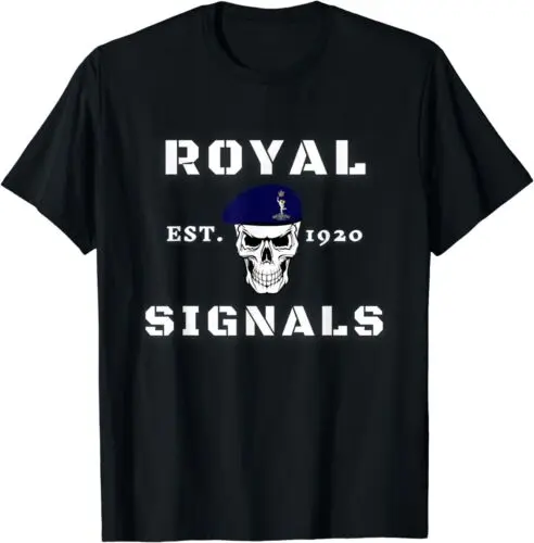 NEW LIMITED Royal Signals Skull Beret 1920 Corps Of British Army T-Shirt