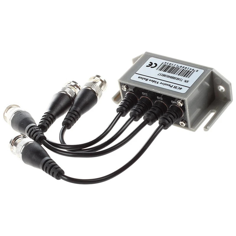 CCTV 감시 카메라 트렌드용 비디오 발룬, BNC UTP CAT5 송신기, 4X 4 채널