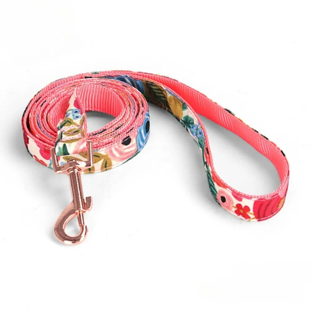 

Pet Supplies Dog Traction Ropes Fresh Flowers Blueberries Jungles Six Petal Flowers Roses Party Decorations Gold Metal Buckle